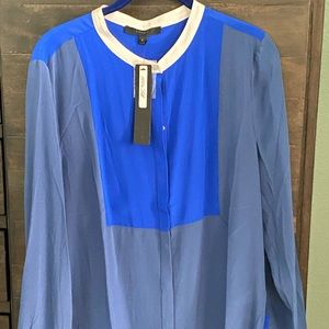 Nwt silk blue blouse
